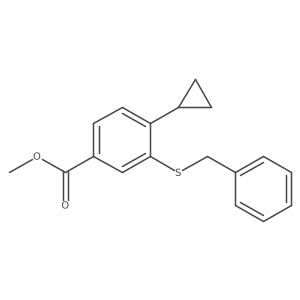 methyl 3-benzylsulfanyl-4-cyclopropyl-benzoate Structure