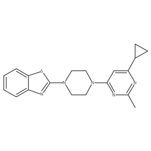 2-[4-(6-Cyclopropyl-2-methylpyrimidin-4-yl)piperazin-1-yl]-1,3-benzothiazole Structure