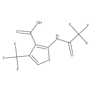 2-(2,2,2-Trifluoroacetamido)-4-(trifluoromethyl)thiophene-3-carboxylic acid Structure
