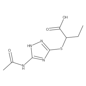 2-[(3-acetamido-1H-1,2,4-triazol-5-yl)sulfanyl]butanoic acid Structure