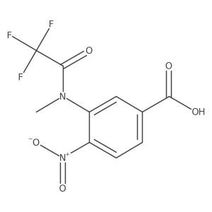 4-nitro-3-(2,2,2-trifluoro-N-methylacetamido)benzoic acid结构式