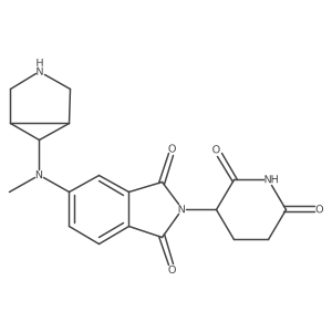 5-{[(1R,5S,6R)-3-azabicyclo[3.1.0]hexan-6-yl](methyl)amino}-2-(2,6-dioxopiperidin-3-yl)-2,3-dihydro-1H-isoindole-1,3-dione结构式