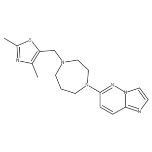 1-[(2,4-Dimethyl-1,3-thiazol-5-yl)methyl]-4-{imidazo[1,2-b]pyridazin-6-yl}-1,4-diazepane结构式