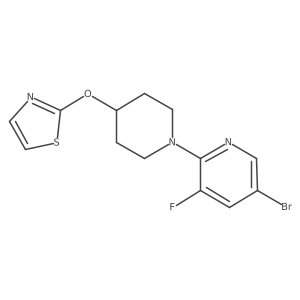 5-Bromo-3-fluoro-2-[4-(1,3-thiazol-2-yloxy)piperidin-1-yl]pyridine Structure