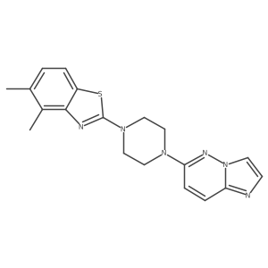 2-(4-{Imidazo[1,2-b]pyridazin-6-yl}piperazin-1-yl)-4,5-dimethyl-1,3-benzothiazole结构式