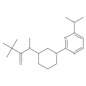 N-{1-[4-(dimethylamino)pyrimidin-2-yl]piperidin-3-yl}-N,2,2-trimethylpropanamide结构式