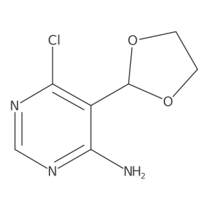 6-Chloro-5-(1,3-dioxolan-2-yl)pyrimidin-4-amine结构式