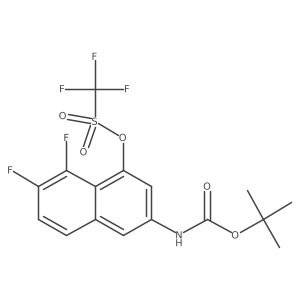 3-((tert-Butoxycarbonyl)amino)-7,8-difluoronaphthalen-1-yl trifluoromethanesulfonate Structure