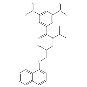 N-[(2S)-2-Hydroxy-3-(1-naphthalenyloxy)propyl]-N-(1-methylethyl)-3,5-dinitrobenzamide Structure