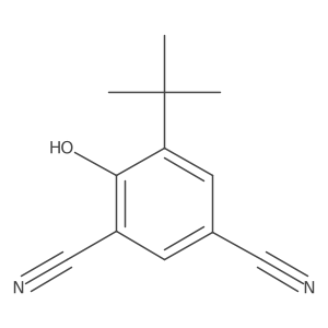 5-tert-Butyl-4-hydroxybenzene-1,3-dicarbonitrile结构式