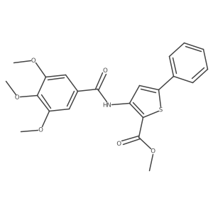 Methyl 5-phenyl-3-(3,4,5-trimethoxybenzamido)thiophene-2-carboxylate结构式