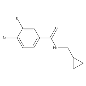 4-Bromo-N-cyclopropylmethyl-3-fluorobenzamide结构式