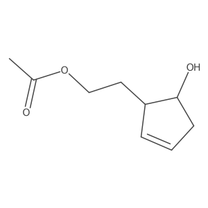 2-Cyclopentene-1-ethanol, 5-hydroxy-, I+/--acetate, (1S-cis)- Structure