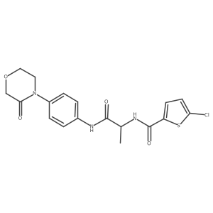 5-Chloro-N-[(1R)-1-methyl-2-oxo-2-[[4-(3-oxo-4-morpholinyl)phenyl]amino]ethyl]-2-thiophenecarboxamide Structure