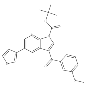 3-(3-Methoxybenzoyl)-5-thiophen-3-ylpyrrolo[2,3-b]pyridine-1-carboxylic acid tert-butyl ester Structure