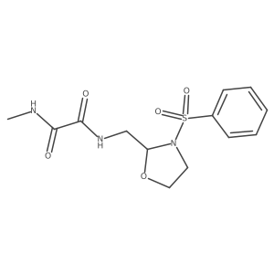 N'-[[3-(benzenesulfonyl)oxazolidin-2-yl]methyl]-N-methyl-oxamide Structure