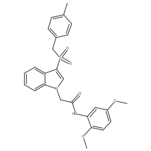 N-(2,5-dimethoxyphenyl)-2-{3-[(4-methylphenyl)methanesulfonyl]-1H-indol-1-yl}acetamide Structure