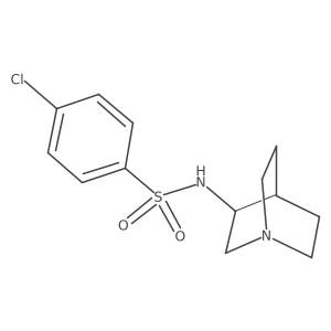 N-(1-azabicyclo[2.2.2]octan-3-yl)-4-chlorobenzenesulfonamide结构式