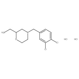 (2S)-2-Aminomethyl-4-(3,4-dichlorobenzyl)morpholine dihydrochloride结构式