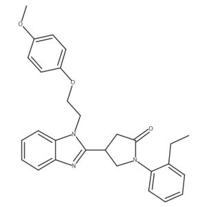 1-(2-ethylphenyl)-4-{1-[2-(4-methoxyphenoxy)ethyl]-1H-1,3-benzodiazol-2-yl}pyrrolidin-2-one Structure