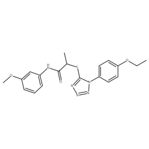 2-((1-(4-ethoxyphenyl)-1H-tetrazol-5-yl)thio)-N-(3-methoxyphenyl)propanamide Structure