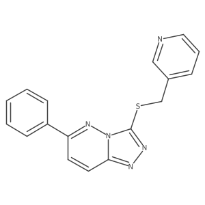 6-Phenyl-3-((pyridin-3-ylmethyl)thio)-[1,2,4]triazolo[4,3-b]pyridazine Structure