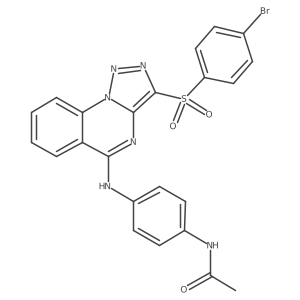 N-[4-({3-[(4-bromophenyl)sulfonyl][1,2,3]triazolo[1,5-a]quinazolin-5-yl}amino)phenyl]acetamide Structure