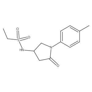 N-(5-oxo-1-(p-tolyl)pyrrolidin-3-yl)ethanesulfonamide结构式