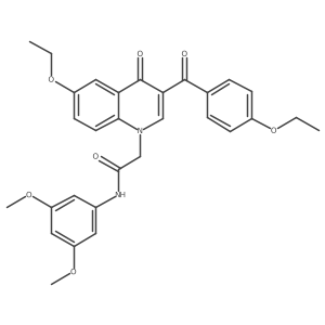N-(3,5-dimethoxyphenyl)-2-[6-ethoxy-3-(4-ethoxybenzoyl)-4-oxo-1,4-dihydroquinolin-1-yl]acetamide Structure