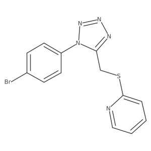 2-({[1-(4-bromophenyl)-1H-tetrazol-5-yl]methyl}thio)pyridine Structure