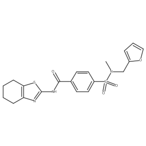 4-(N-(furan-2-ylmethyl)-N-methylsulfamoyl)-N-(4,5,6,7-tetrahydrobenzo[d]thiazol-2-yl)benzamide Structure