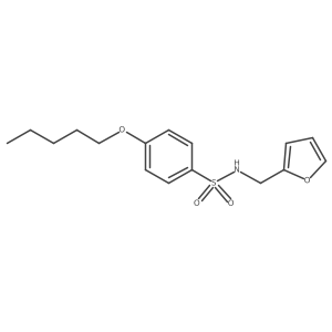 N-(2-furylmethyl)-4-(pentyloxy)benzenesulfonamide结构式