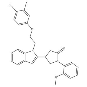 4-{1-[2-(4-Chloro-3-methylphenoxy)ethyl]benzimidazol-2-yl}-1-(2-methoxyphenyl) pyrrolidin-2-one结构式