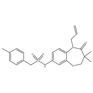 N-(5-allyl-3,3-dimethyl-4-oxo-2,3,4,5-tetrahydrobenzo[b][1,4]oxazepin-8-yl)-1-(p-tolyl)methanesulfonamide Structure