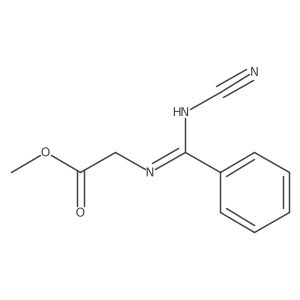 methyl N-[(cyanoimino)(phenyl)methyl]glycinate Structure
