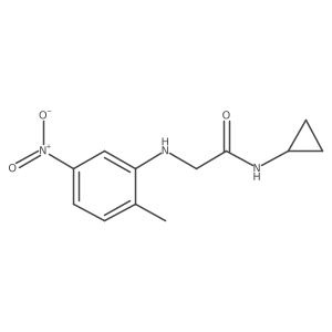n-Cyclopropyl-2-((2-methyl-5-nitrophenyl)amino)acetamide Structure