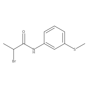 2-Bromo-N-(3-methylsulfanyl-phenyl)-propionamide Structure