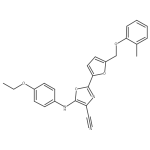 5-((4-Ethoxyphenyl)amino)-2-(5-((o-tolyloxy)methyl)furan-2-yl)oxazole-4-carbonitrile Structure