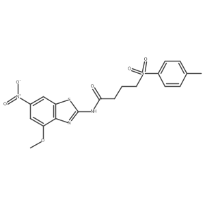 N-(4-methoxy-6-nitrobenzo[d]thiazol-2-yl)-4-tosylbutanamide Structure