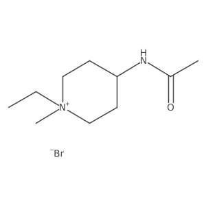 4-Acetamido-1-ethyl-1-methylpiperidin-1-ium bromide结构式