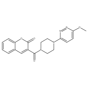 3-(4-(6-methoxypyridazin-3-yl)piperazine-1-carbonyl)-2H-chromen-2-one结构式