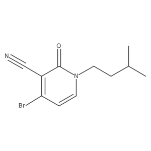 4-Bromo-1-(3-methylbutyl)-2-oxopyridine-3-carbonitrile Structure