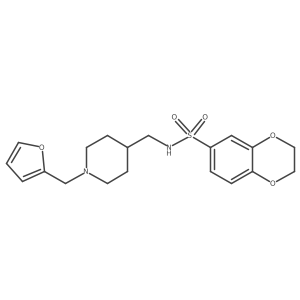 N-((1-(furan-2-ylmethyl)piperidin-4-yl)methyl)-2,3-dihydrobenzo[b][1,4]dioxine-6-sulfonamide结构式