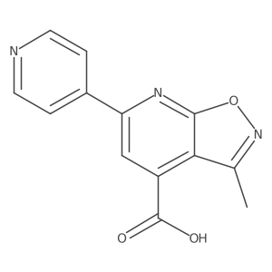 3-Methyl-6-(pyridin-4-yl)-[1,2]oxazolo[5,4-b]pyridine-4-carboxylic acid Structure