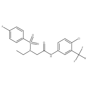 N-[4-Chloro-3-(trifluoromethyl)phenyl]-2-[ethyl[(4-fluorophenyl)sulfonyl]amino]acetamide结构式