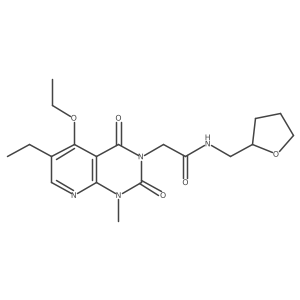 2-(5-ethoxy-6-ethyl-1-methyl-2,4-dioxo-1,2-dihydropyrido[2,3-d]pyrimidin-3(4H)-yl)-N-((tetrahydrofuran-2-yl)methyl)acetamide Structure
