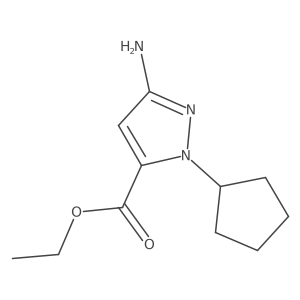 Ethyl 3-amino-1-cyclopentyl-1H-pyrazole-5-carboxylate Structure