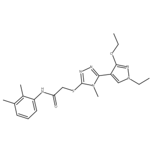 N-(2,3-dimethylphenyl)-2-((5-(3-ethoxy-1-ethyl-1H-pyrazol-4-yl)-4-methyl-4H-1,2,4-triazol-3-yl)thio)acetamide结构式