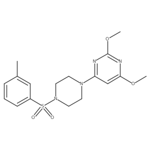 2,4-Dimethoxy-6-(4-(m-tolylsulfonyl)piperazin-1-yl)pyrimidine Structure