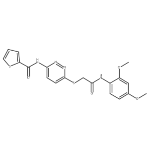 N-(6-((2-((2,4-dimethoxyphenyl)amino)-2-oxoethyl)thio)pyridazin-3-yl)thiophene-2-carboxamide结构式